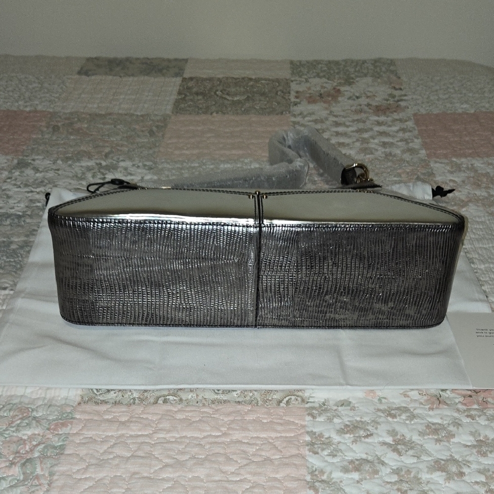 NWT Brahmin ESME Shoulder Bag In Chrome Tamar - Picture 9 of 15